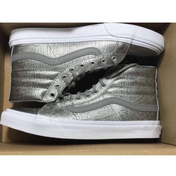 vans sk8 hi silver